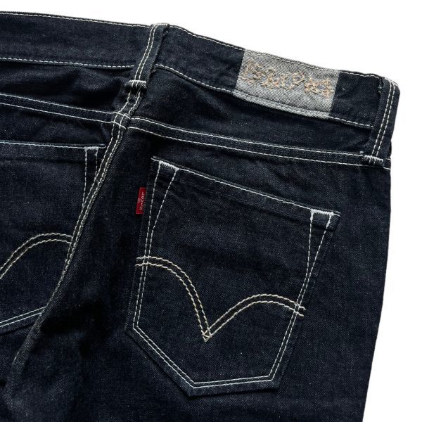 日本製 Levi's リーバイス 902 スリム ストレート デニム パンツ IX902 ジーンズ ジーパン ボトム カジュアル 29 濃紺 インディゴ ブルー_画像2