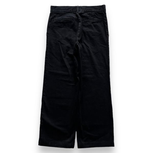 美品 VAPORIZE ヴェイパライズ Denim Double Knee Pants デニム ダブルニー パンツ 13oz ワーク ストレート ワイド XL ブラック 黒_画像6