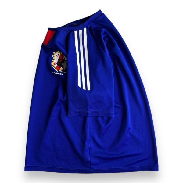 2010年 サッカー 日本代表 adidas アディダス P67411 半袖 レプリカ ユニフォーム ゲームシャツ Tシャツ トップス 応援 グッズ L ブルーの画像5