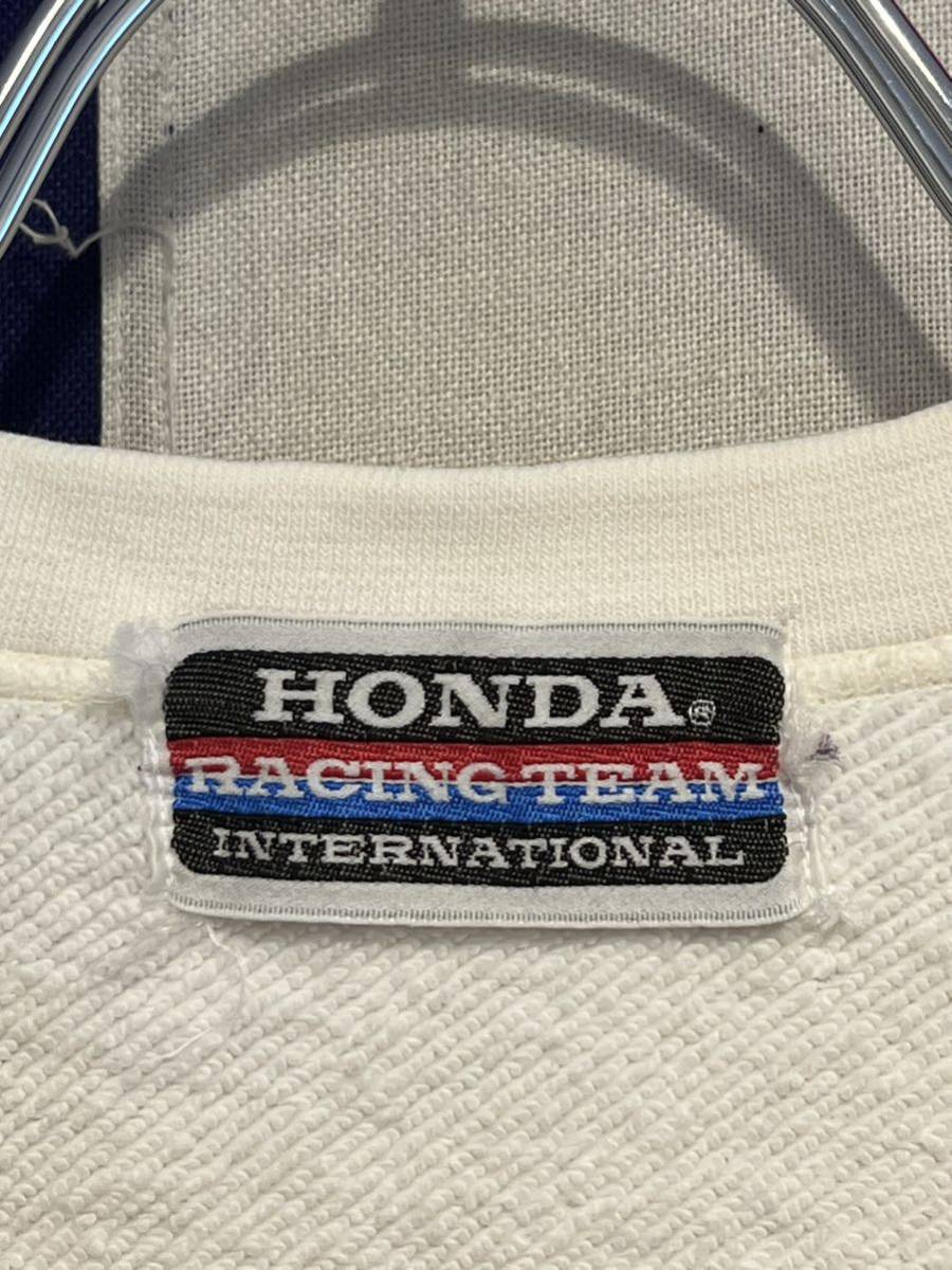 ★80s★HONDA RACING TEAM INTERNATIONAL★ホンダレーシングチーム★スウェット★トレーナー★ホワイト★白★Lサイズ相当★ヴィンテージ★_画像7