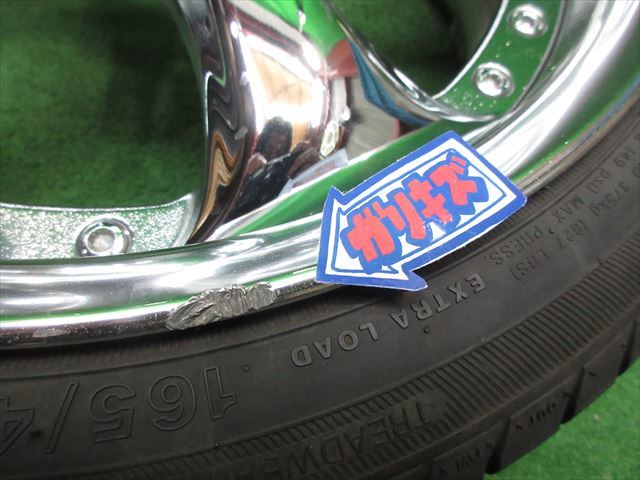 中古 ホイールタイヤ 4本 165/45R16 2020年製 5分山 ワーク VS-KF-2P ラジアル タイヤ ウィンラン　R330_画像8