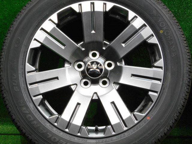 中古 ホイールタイヤ 4本 225/55R18 2022年製 9.9分山 ミツビシ デリカ D5 純正 ジャスパー ラジアル タイヤ ヨコハマ ジオランダーSUV_画像2