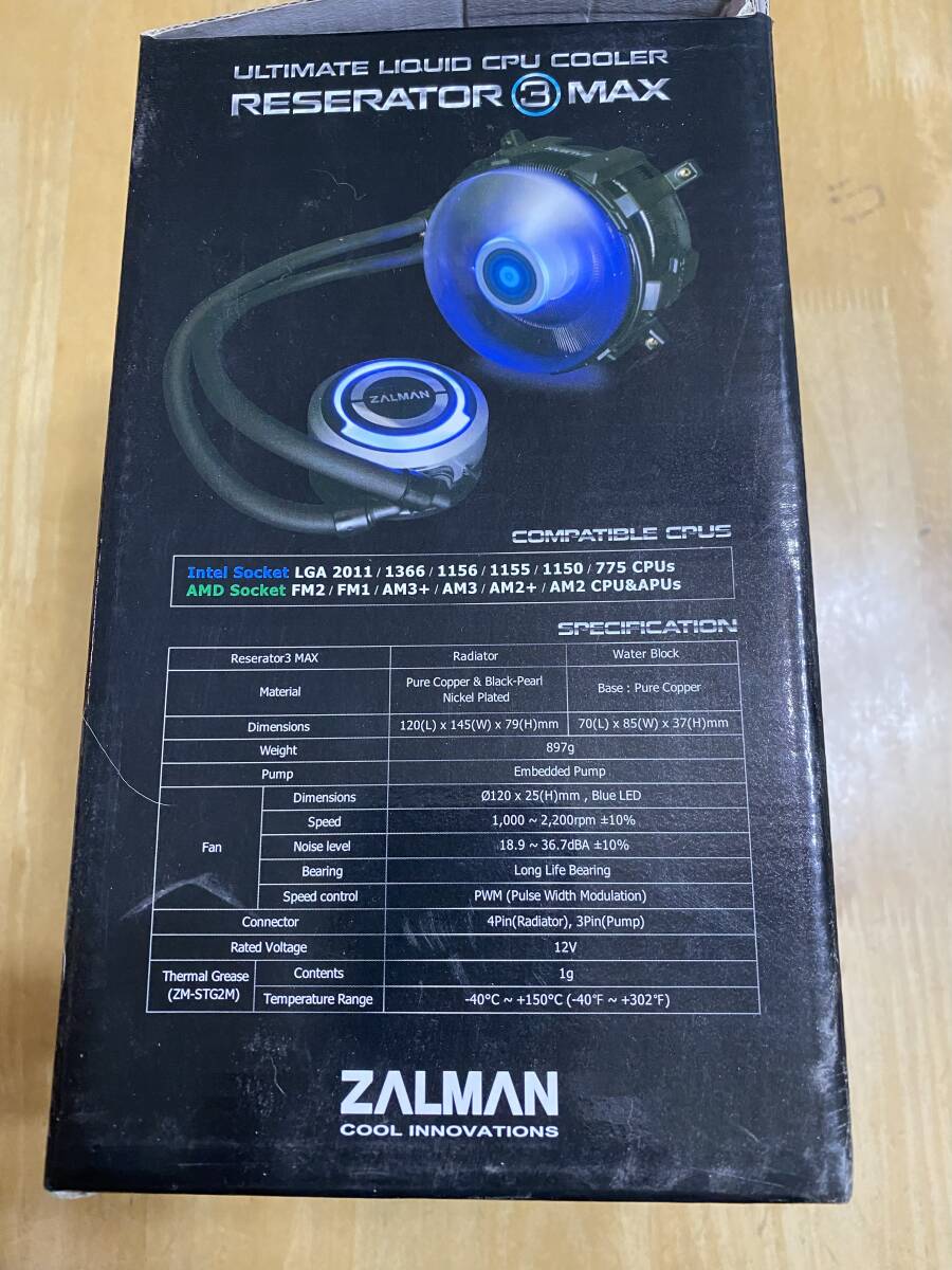 ZALMAN Reserator 3 Max Liquid CPU cooler,air conditioner water cooling one body CPU.. vessel .. fan quiet sound water cooling system. operation not yet verification [ junk ]( number 2)