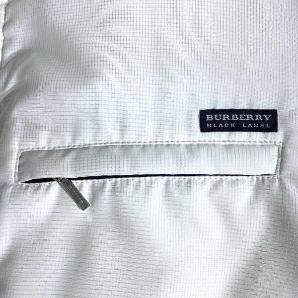 バーバリーブラックレーベル 高級ダウンコート Mサイズ ノバチェック フォックスファー ホワイトグースダウン BURBERRY BLACK LABEL 白_画像8