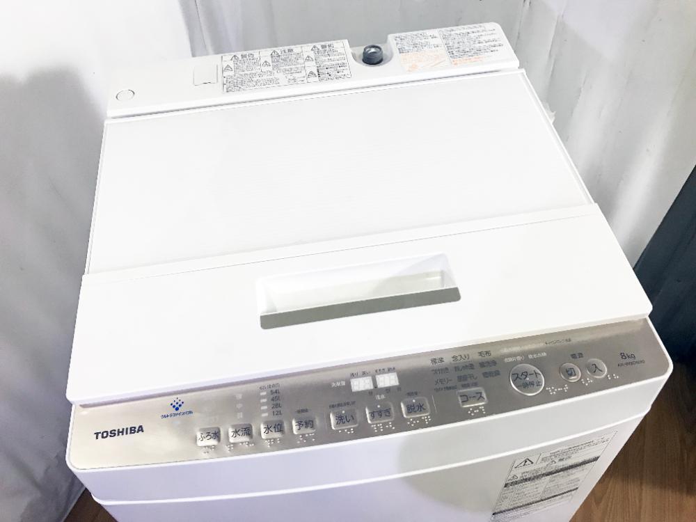 ★送料無料★2019年製★極上超美品 中古★東芝 8kg「ZABOON」ウルトラファインバブル洗浄!!「念入りコース」搭載！洗濯機【AW-BK8D8】D09A_画像2