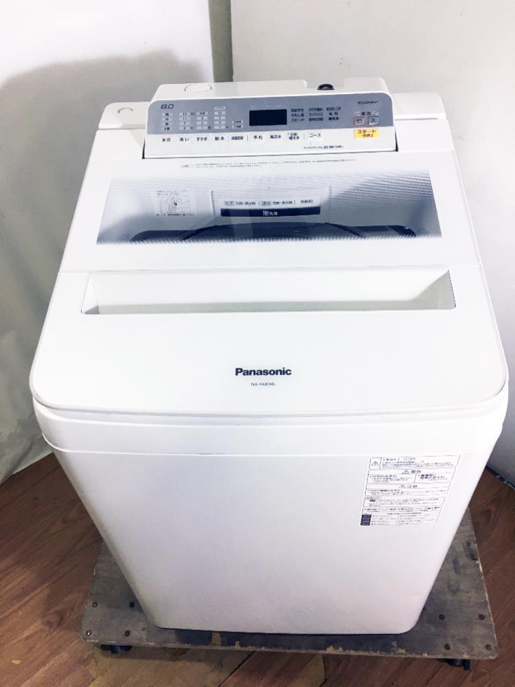 送料無料★極上超美品 中古★Panasonic 8kg しっかり洗う「パワフル滝洗いコース!!」槽洗浄搭載！洗濯機【NA-FA80H6】CY9W_画像3