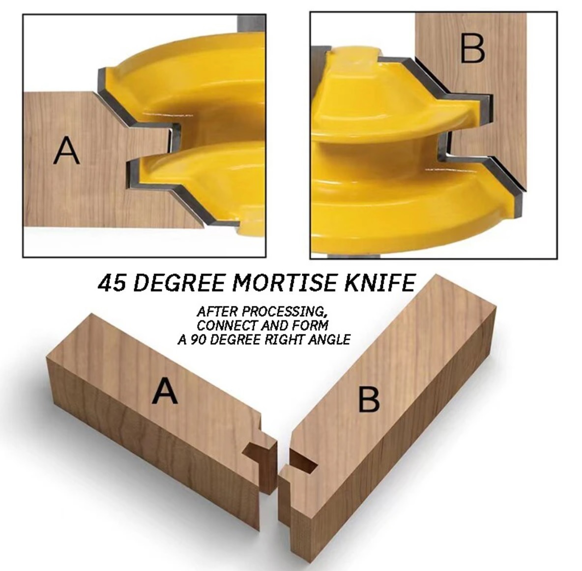  woodworking groove router bit trimmer axis car nk6.35mm 1/4&#34; cut . most out shape 34.9mm cutter endmill f rice corner 45° join cut 