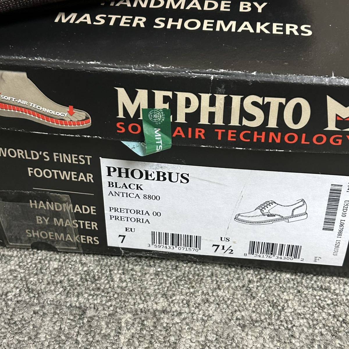 メフィスト MEPHISTO PHOEBUS（フィーバス）グッドイヤー 天然皮革 ビジネスシューズ Uチップ Yチップ　ブラック _画像8