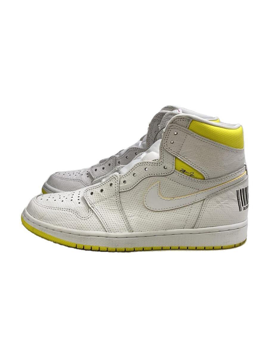 NIKE◆ハイカットスニーカー/27cm/WHT/555088-170/Nike Air Jordan 1 High OG Fir