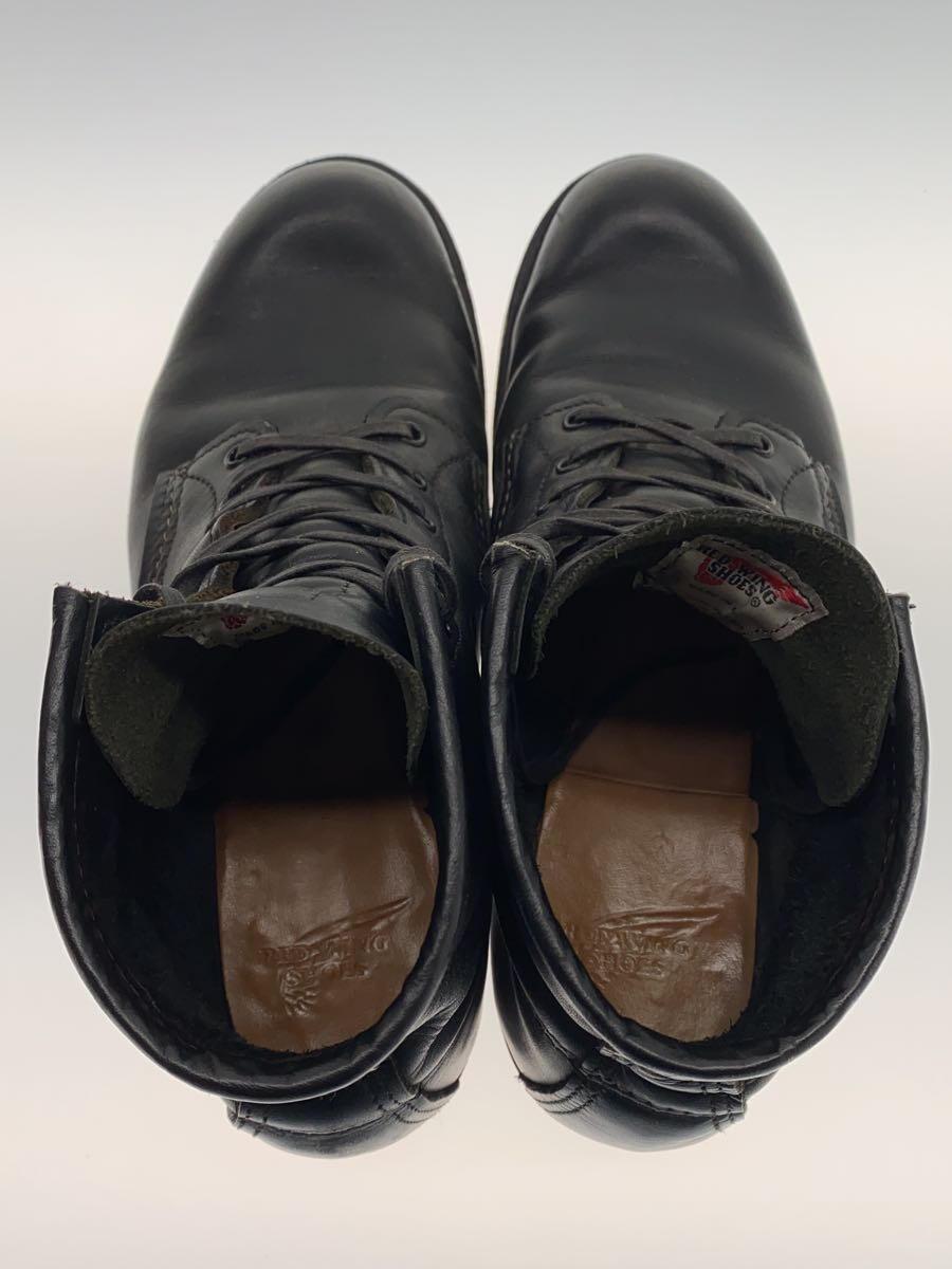 RED WING◆レースアップブーツ/US7.5/BLK/レザー/9414_画像3