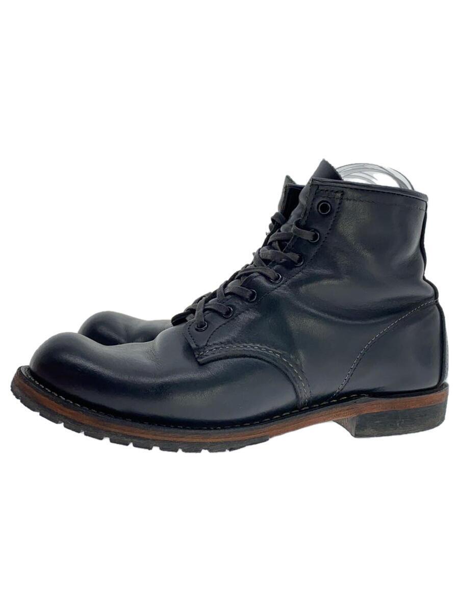 RED WING◆レースアップブーツ/US7.5/BLK/レザー/9414_画像1