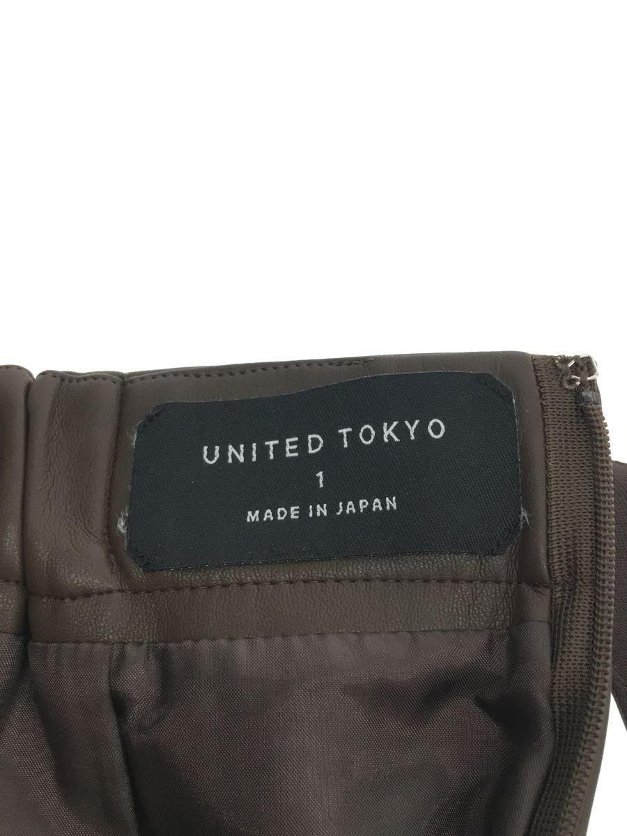 UNITED TOKYO◆スカート/1/フェイクレザー/BRW/141544012_画像4