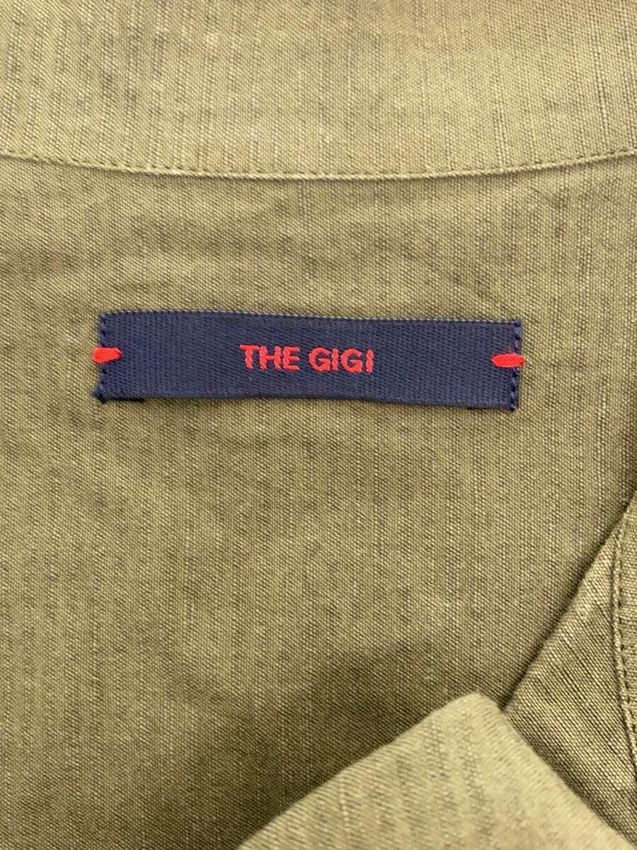 THE GIGI◆ジャケット/-/コットン/カーキ/襟汚れ有_画像3