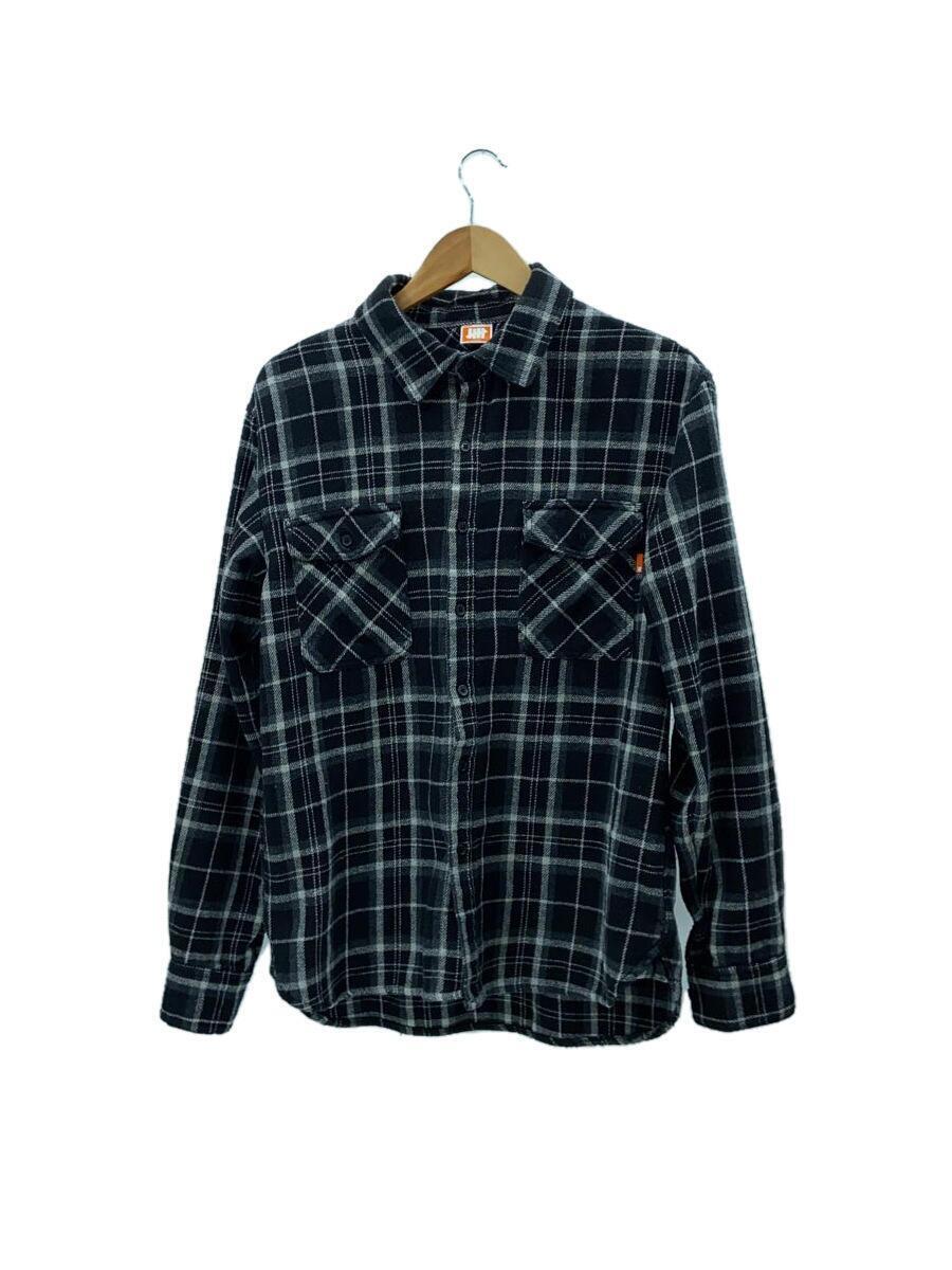 UNDEFEATED◆長袖シャツ/XL/コットン/ブラック/チェック/JP20010/FLANNEL SHIRT_画像1