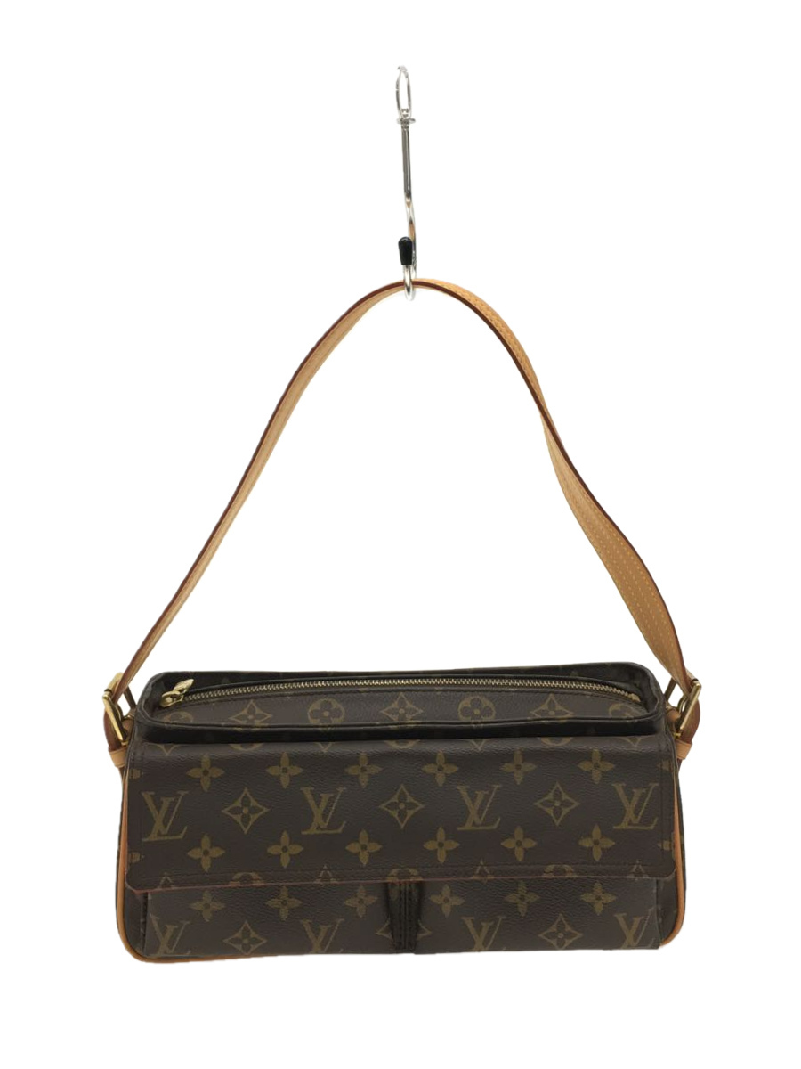 LOUIS VUITTON◆ヴィバシテMM/ショルダーバッグ/BRW/総柄/M51164