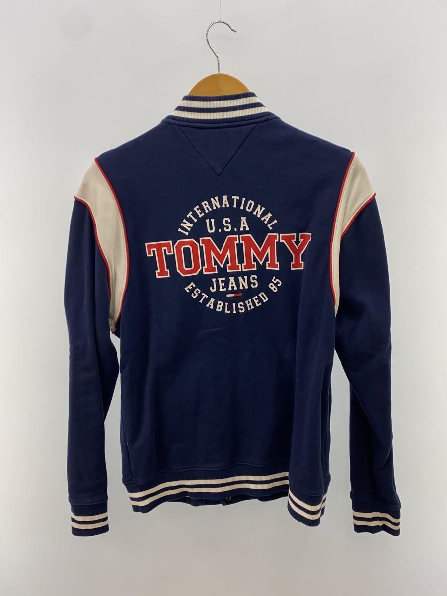 TOMMY JEANS◆スタジャン/S/コットン/NVY/無地/DM0DM05922/カーディガンスウェットシャツ_画像2