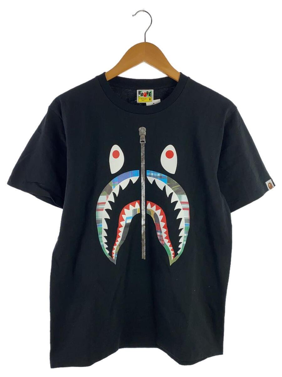 A BATHING APE◆シャーク/Tシャツ/M/コットン/ブラック/001TEG301049X