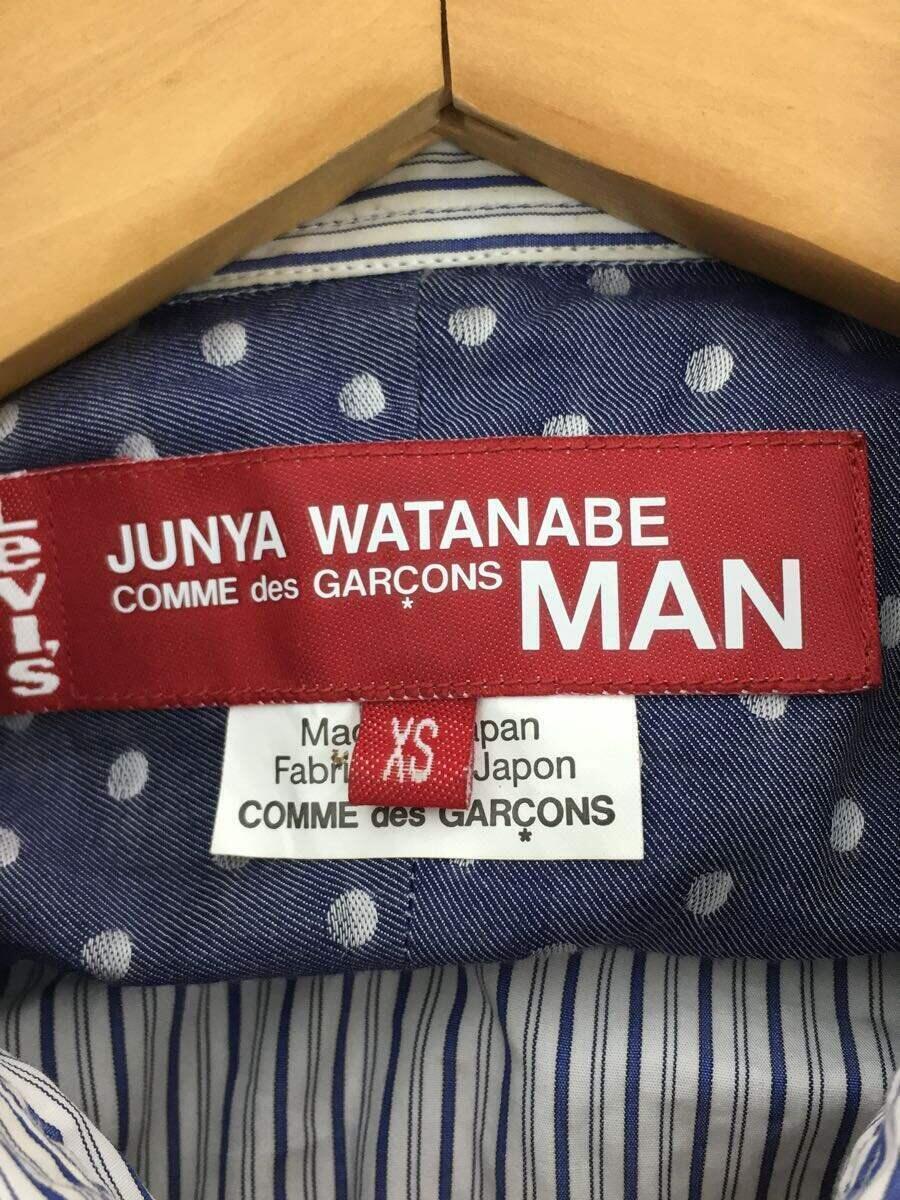 JUNYA WATANABE COMME des GARCONS MAN◆20SS/長袖シャツ/XS/コットン/NVY/ストライプ/WE-B015_画像3