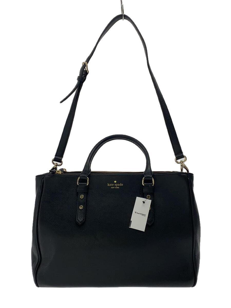 kate spade new york◆Leighann Mulberry Street/2WAY/トートバッグ/レザー/BLK/WKRU3927