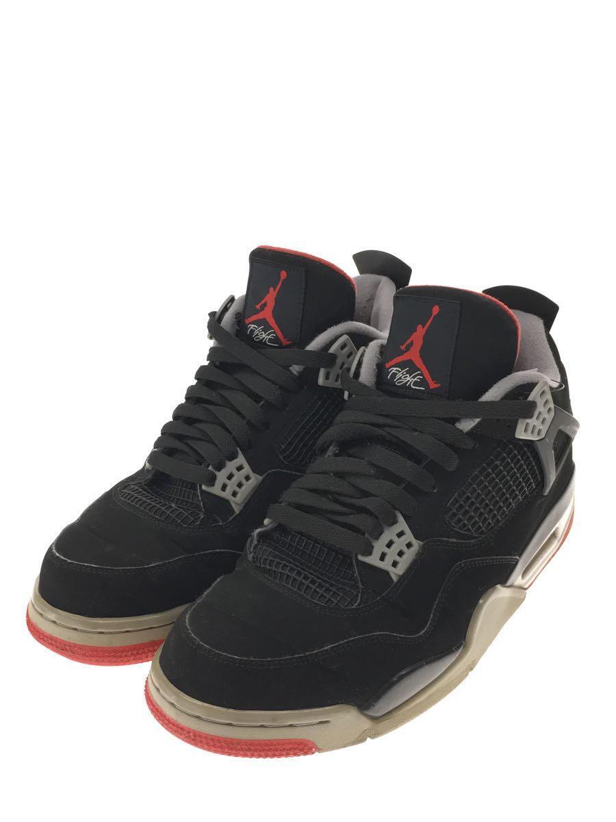 NIKE◆AIR JORDAN 4 RETRO/エアジョーダンレトロ/ブラック/308497-060/28.5cm/BLK_画像2