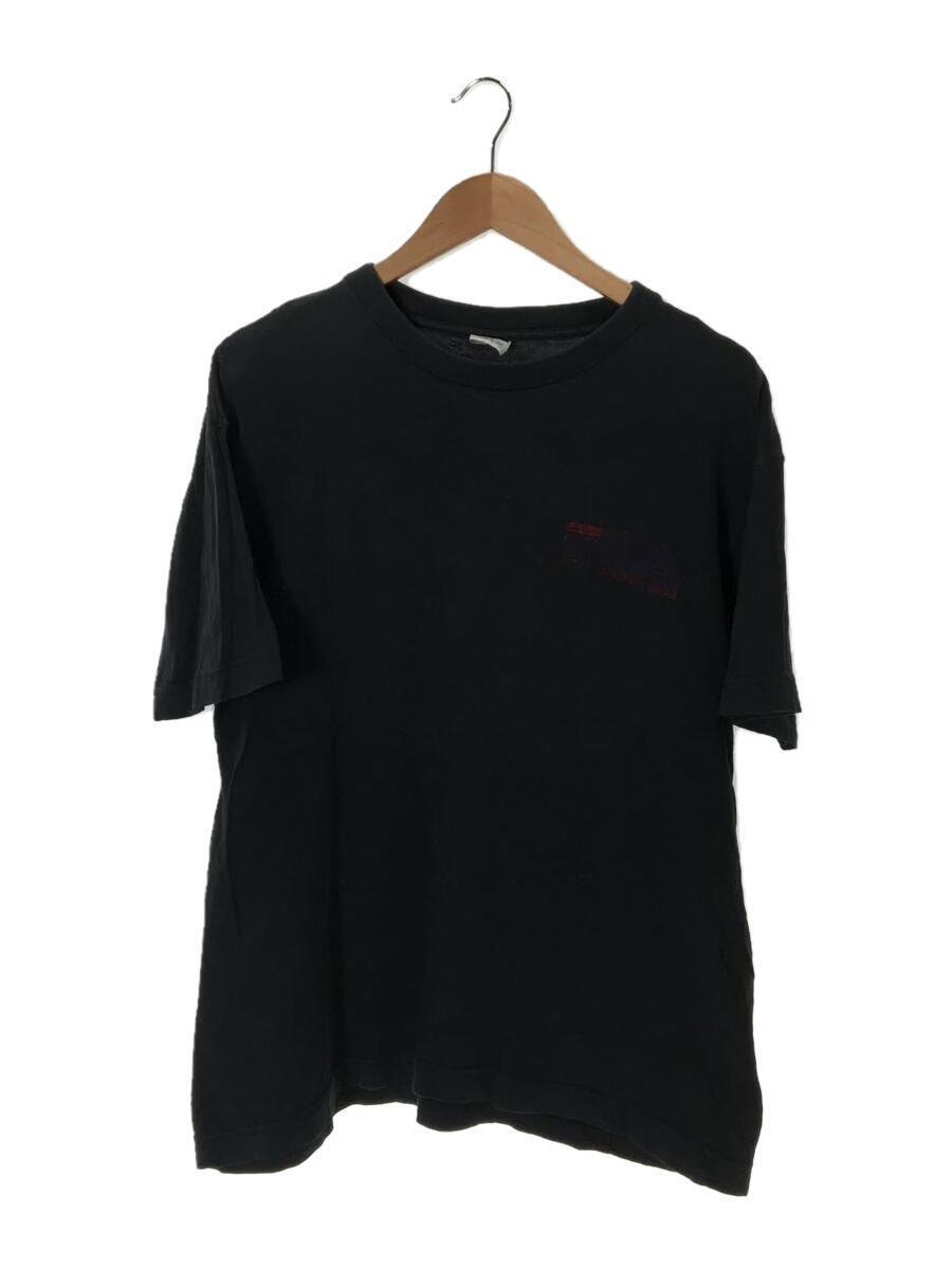 FILA◆USA製/バックプリント/Tシャツ/L/コットン/BLK_画像1