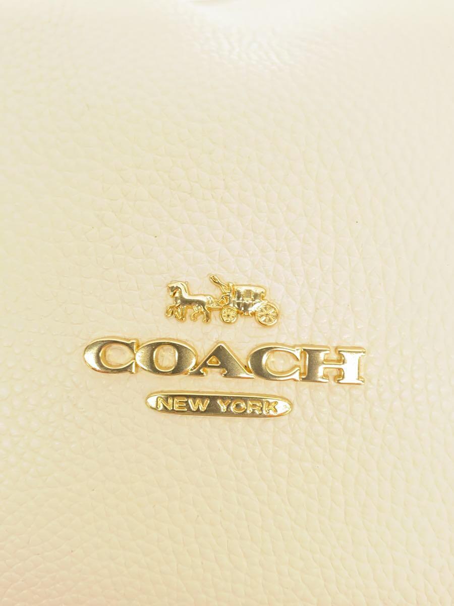 COACH◆ショルダーバッグ_ハドリー_ホーボー_カラーブロック_オールレザー/レザー/WHT_画像5