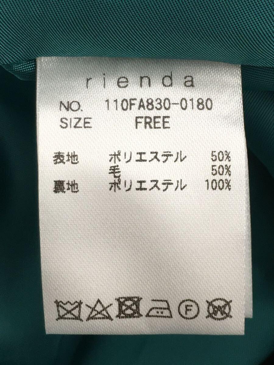 rienda◆コート/FREE/ポリエステル/GRN_画像4