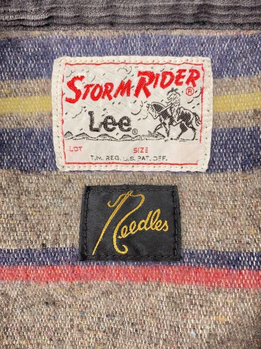 Needles◆Gジャン/S/コットン/GRY/LB0352/Lee/LJ STORM RIDER VINTAGE_画像3