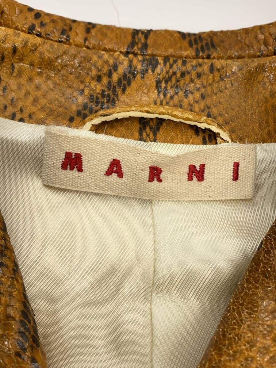 MARNI◆ラムレザーパイソンプリントコート/38/羊革/CML/COMX0070UY/02PR/2019/459/1_画像3