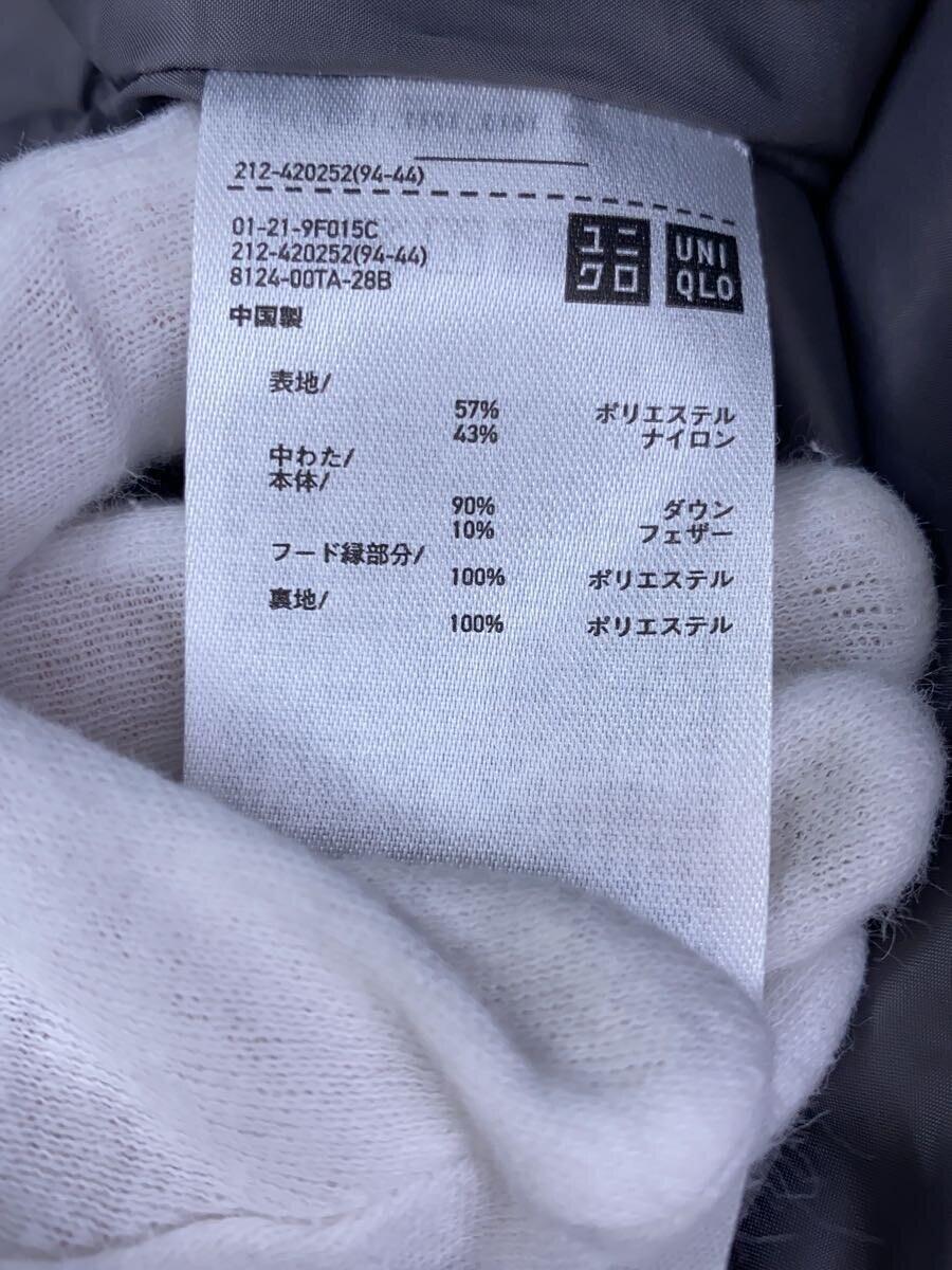 UNIQLO◆ダウンコート/コート/L/ポリエステル/GRY/無地_画像4