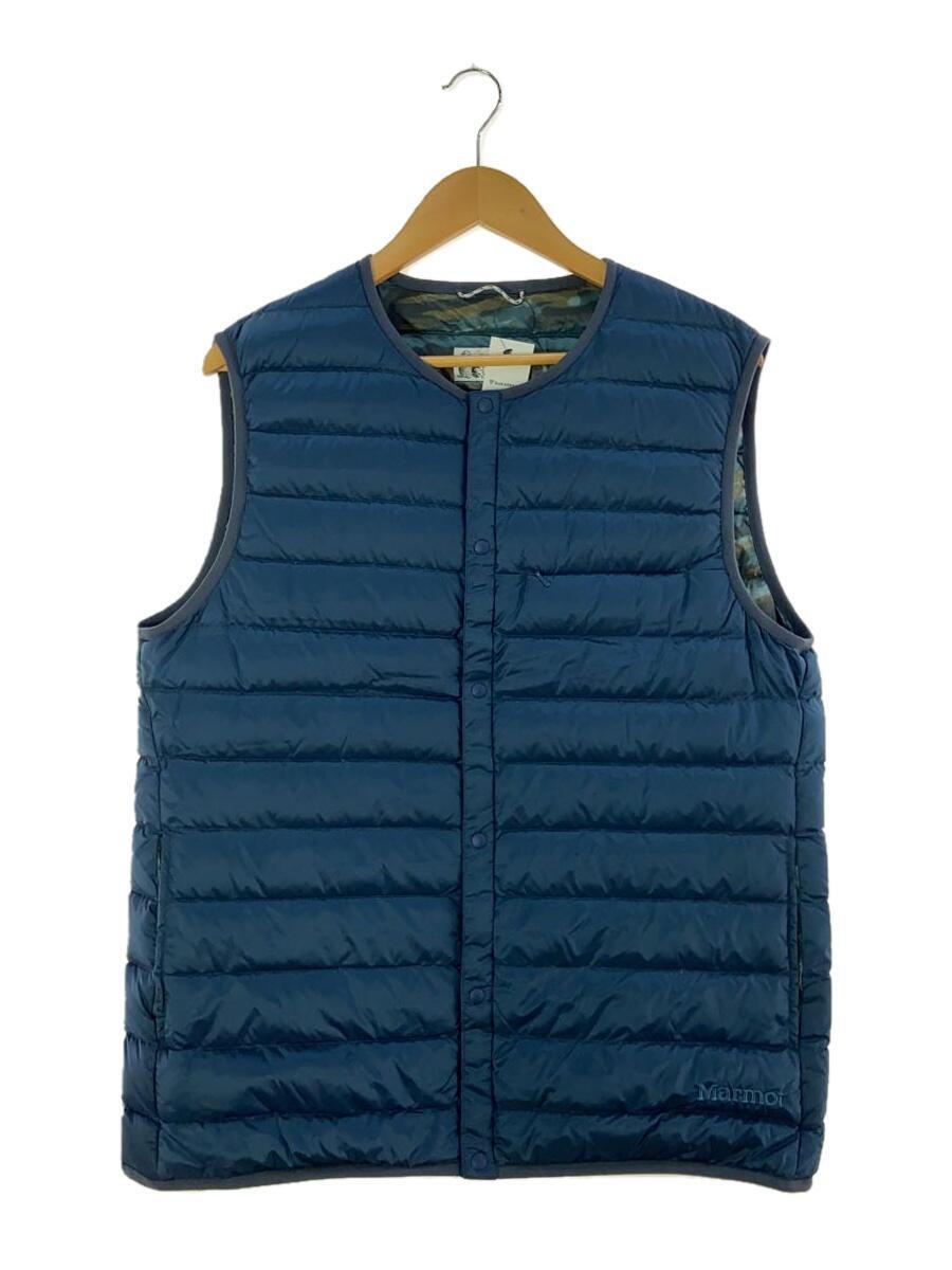 Marmot* down vest /XL/ nylon /BLU/MJD-F5030
