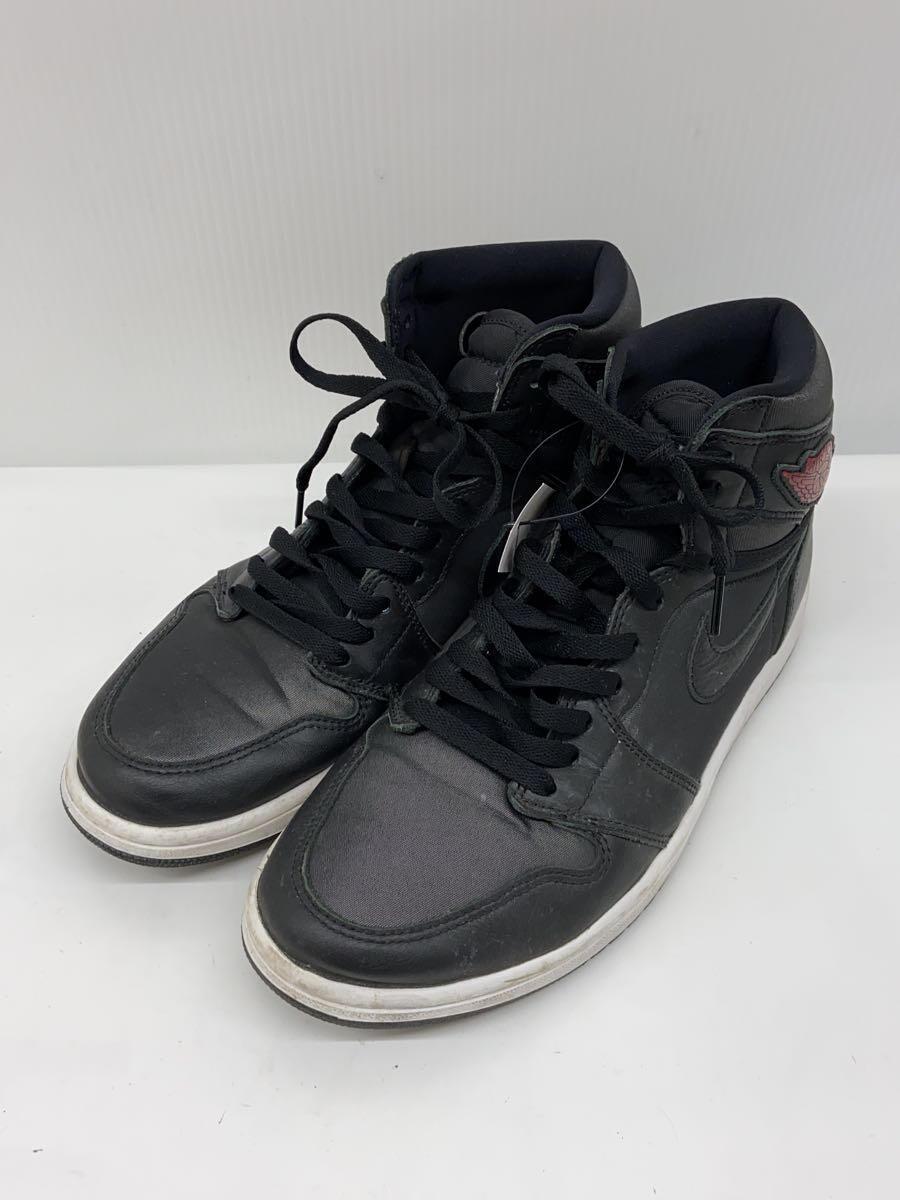 NIKE◆AIR JORDAN 1 RETRO HIGH OG/エアジョーダン1 レトロ/ブラック/555088-060/2_画像2