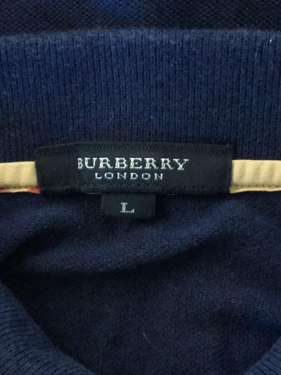 BURBERRY LONDON◆ポロシャツ/L/コットン/BLU_画像3