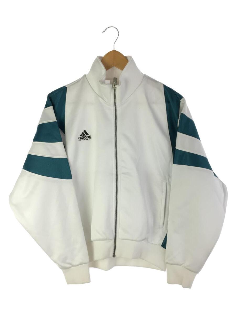 adidas◆ジャケット/L/ポリエステル/WHT/デサント製/90s~00s_画像1