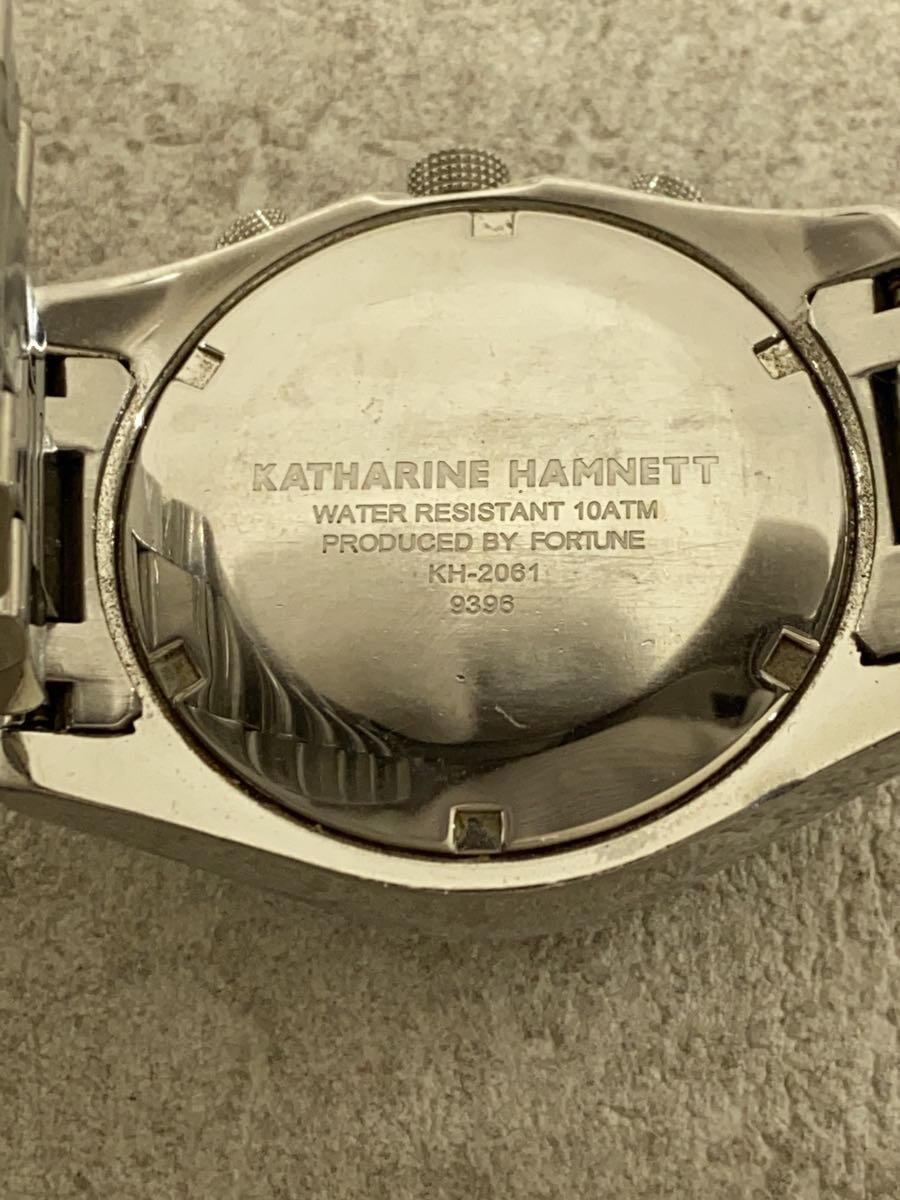 KATHARINE HAMNETT◆クォーツ腕時計/アナログ/ステンレス/BLK/SLV/KH-2061_画像3