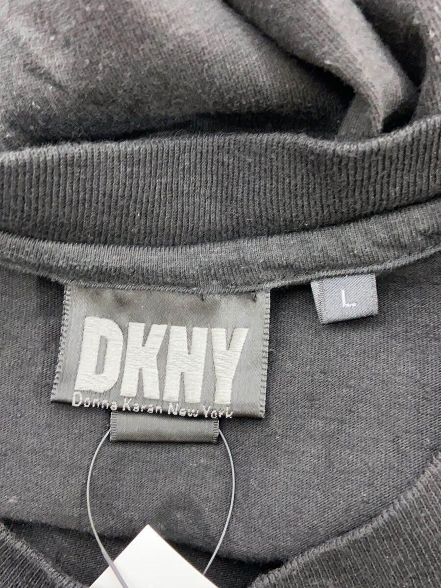 DKNY(DONNA KARAN NEW YORK)◆Tシャツ/-/コットン/BLK_画像3