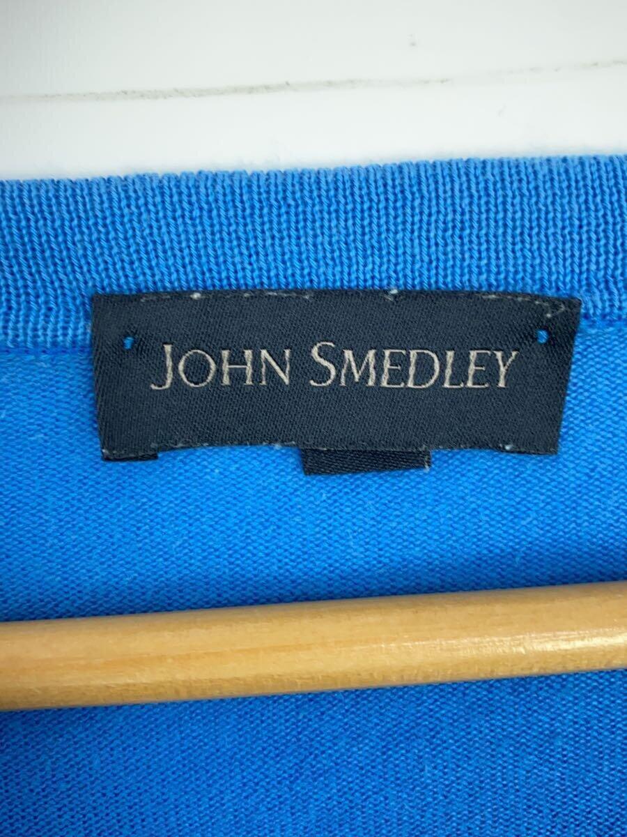 JOHN SMEDLEY◆カーディガン(薄手)/S/コットン/BLU_画像3