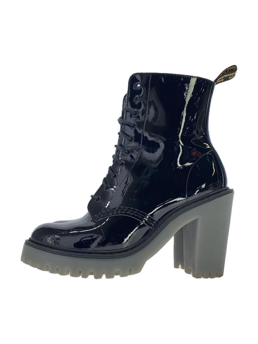 Dr.Martens◆KENDRA/レースアップブーツ/UK4/BLK/エナメル