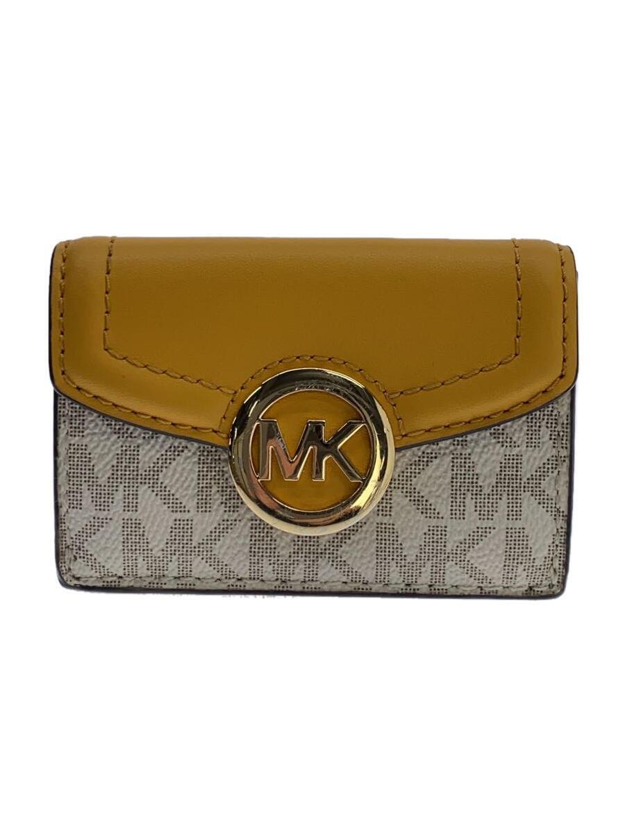 MICHAEL KORS◆JET SET FULTON/コンパクトウォレット/-/YLW/総柄/レディース/35T0GFTP0B_画像1