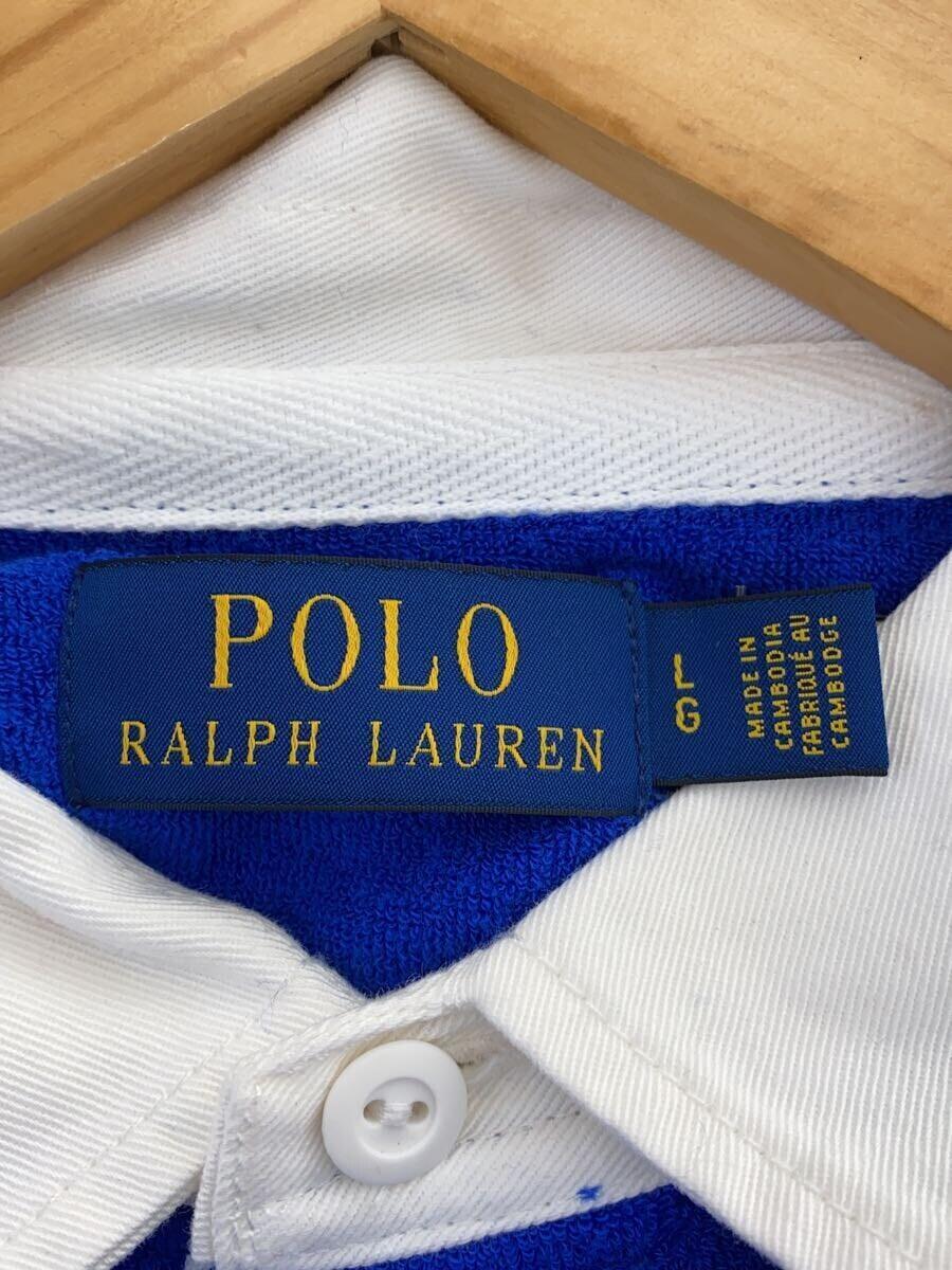 POLO RALPH LAUREN◆ポロシャツ/L/コットン/マルチカラー/ボーダー_画像3