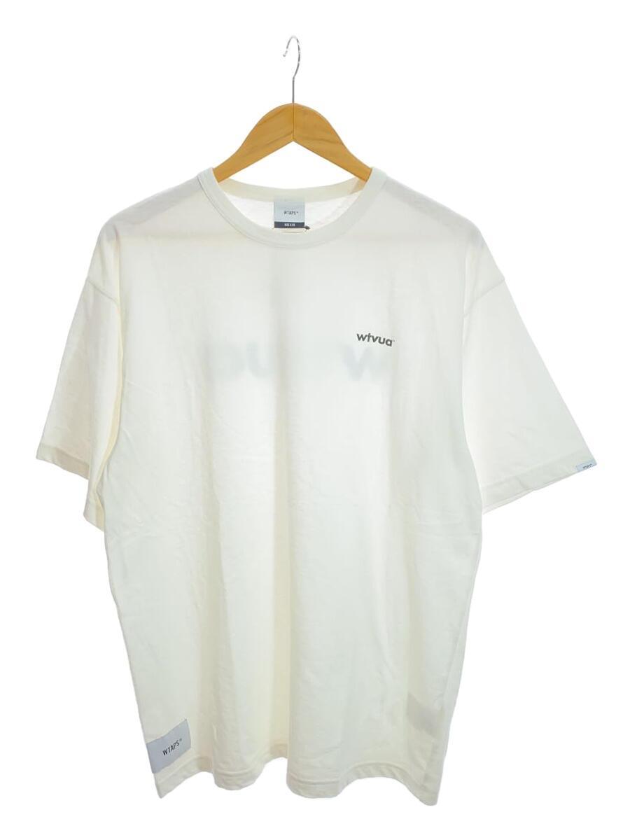 WTAPS◆Tシャツ/3/コットン/WHT/無地/201ATDT-CSM11_画像1