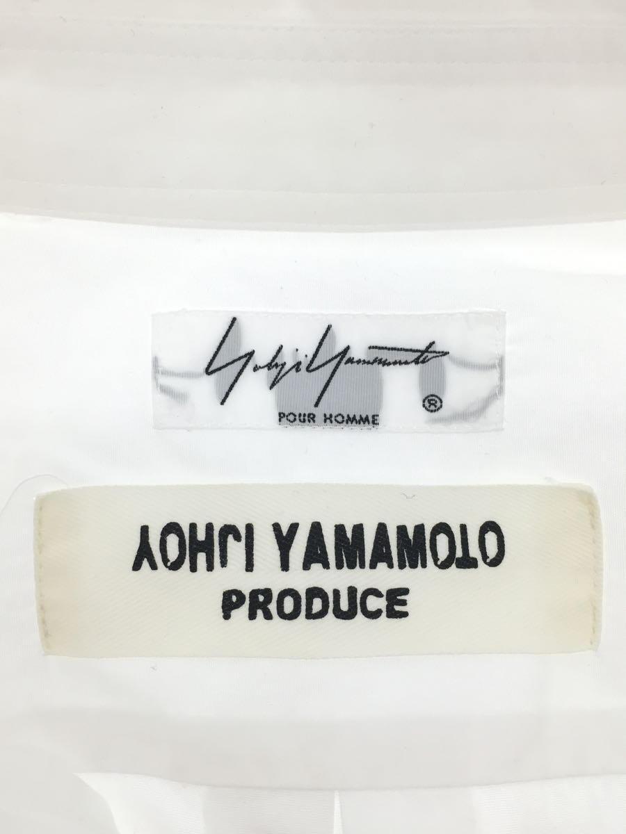 yohji yamamoto POUR HOMME◆produce/長袖シャツ/3/コットン/ホワイト/hw-b71-038_画像3