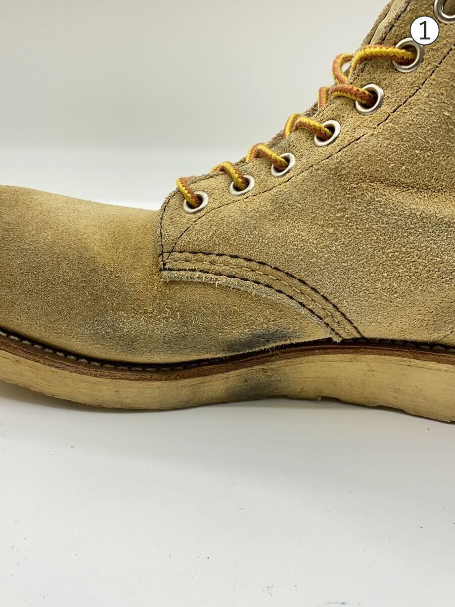 RED WING◆レースアップブーツ/US7.5/BEG/スウェード/8167_画像7