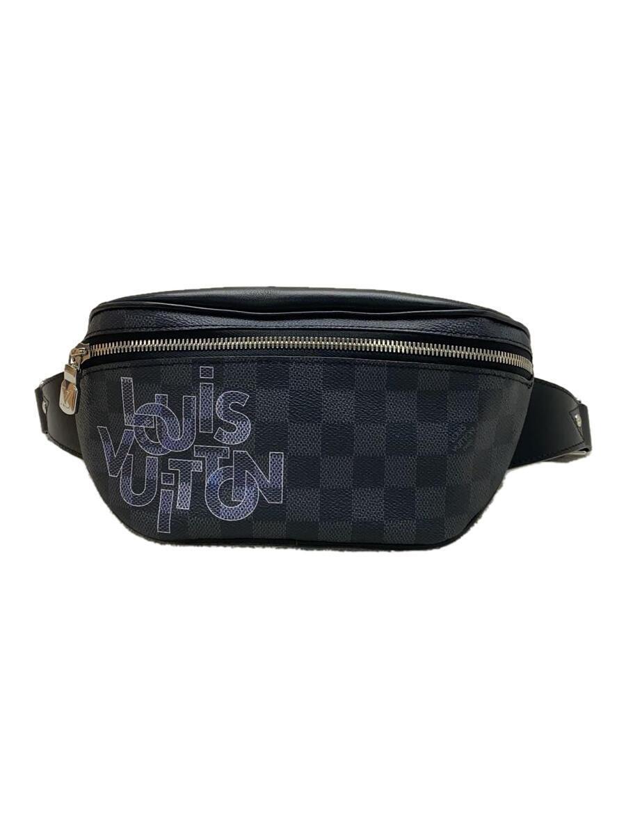 LOUIS VUITTON◆N40295/バムバッグ/ダミエ・グラフィット/ウエストバッグ/PVC/BLK/総柄/LV/ロゴ