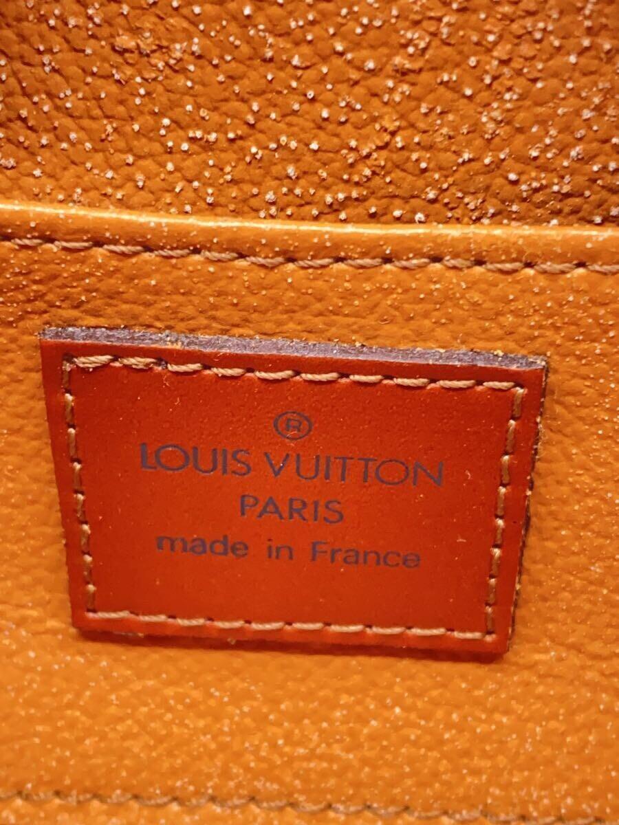 LOUIS VUITTON◆ポーチ/ドーフィーヌPM/レザー/BRW/内側劣化/金具クスミ、キズ_画像5