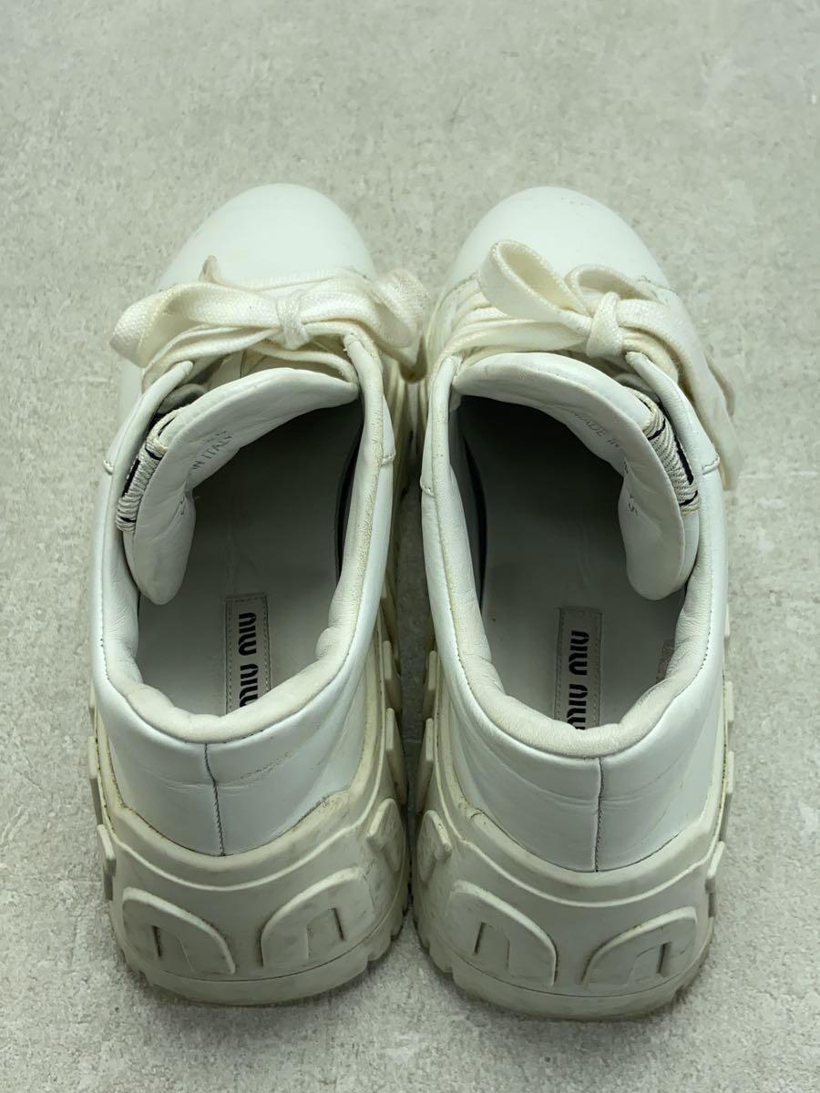 MIU MIU◆ローカットスニーカー/35/WHT/レザー/5E758_画像3