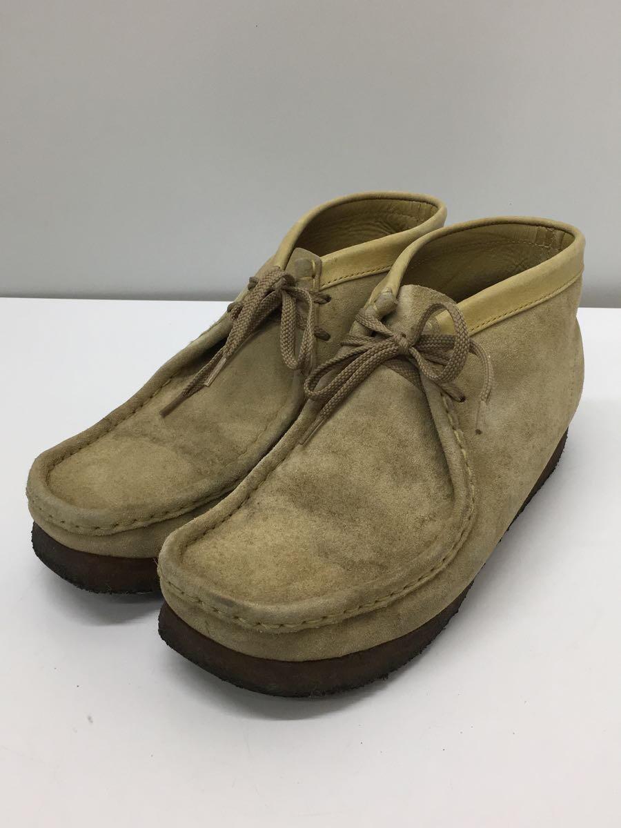 Clarks◆ブーツ/US8.5/BEG/スウェード_画像2