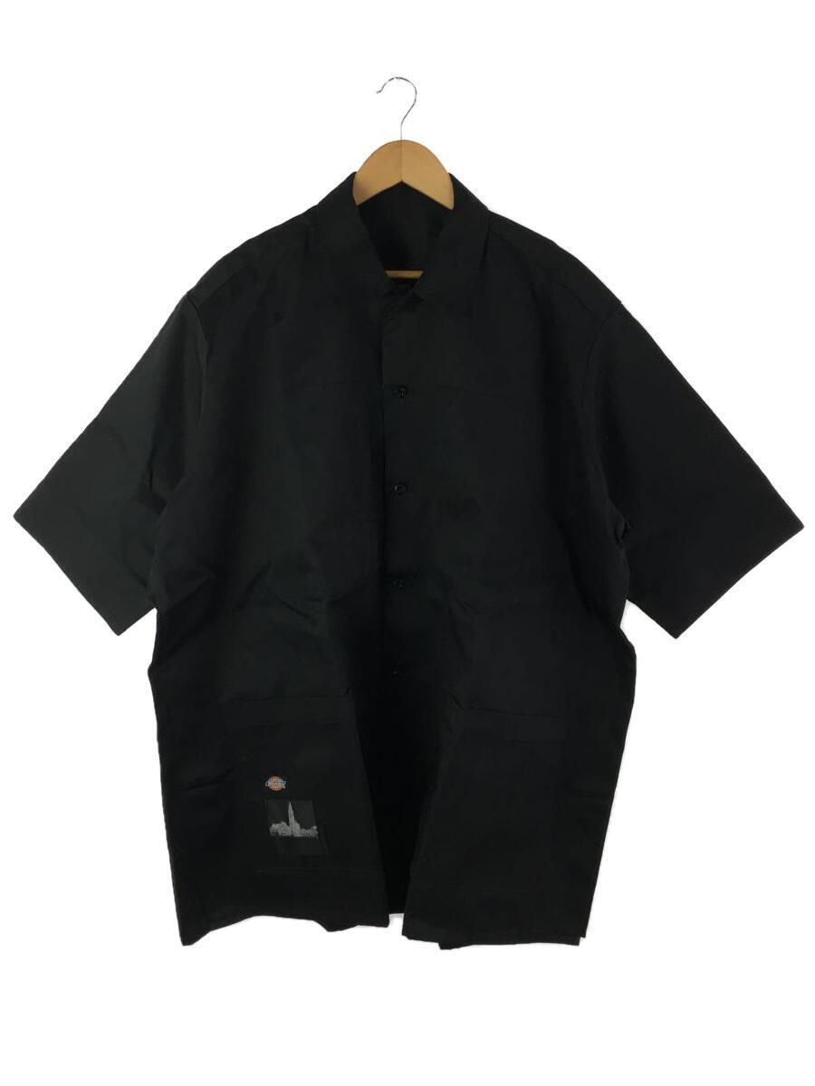 th products◆Oversized Shirt/半袖シャツ/46/ポリエステル/ブラック/2101-DSH51