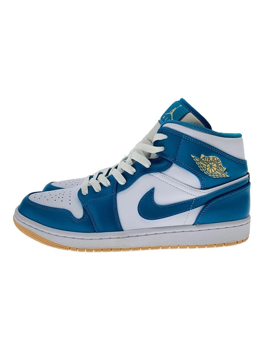 NIKE◆AIR JORDAN 1 MID AQUATONE/28cm/ブルー/DQ8426-400