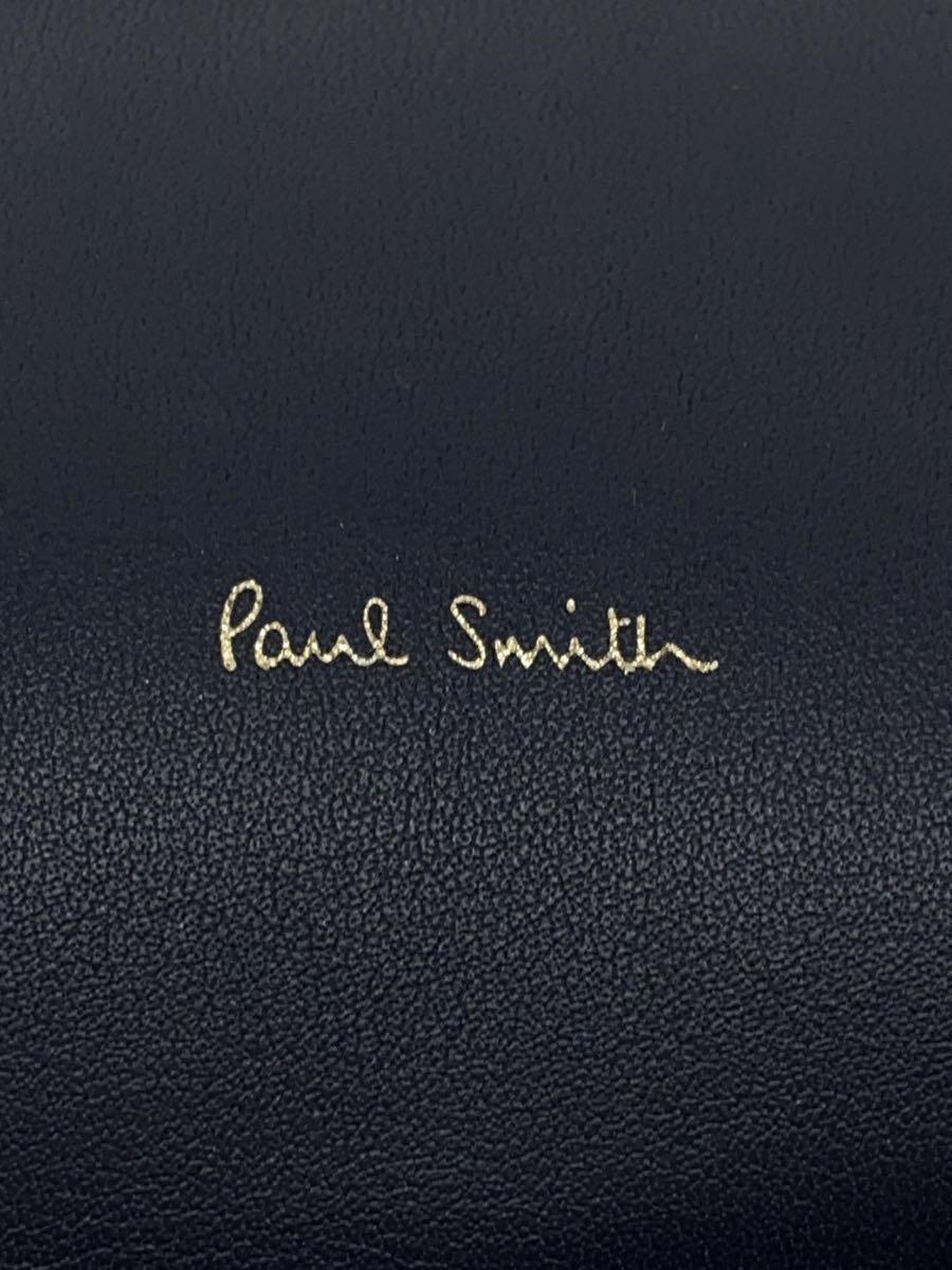 Paul Smith◆ショルダーバッグ/レザー/NVY_画像5